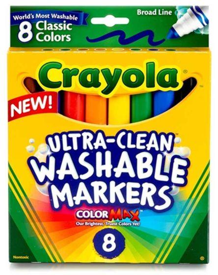 Crayola 8 Ultra Clean Washable Broad Markers Eco