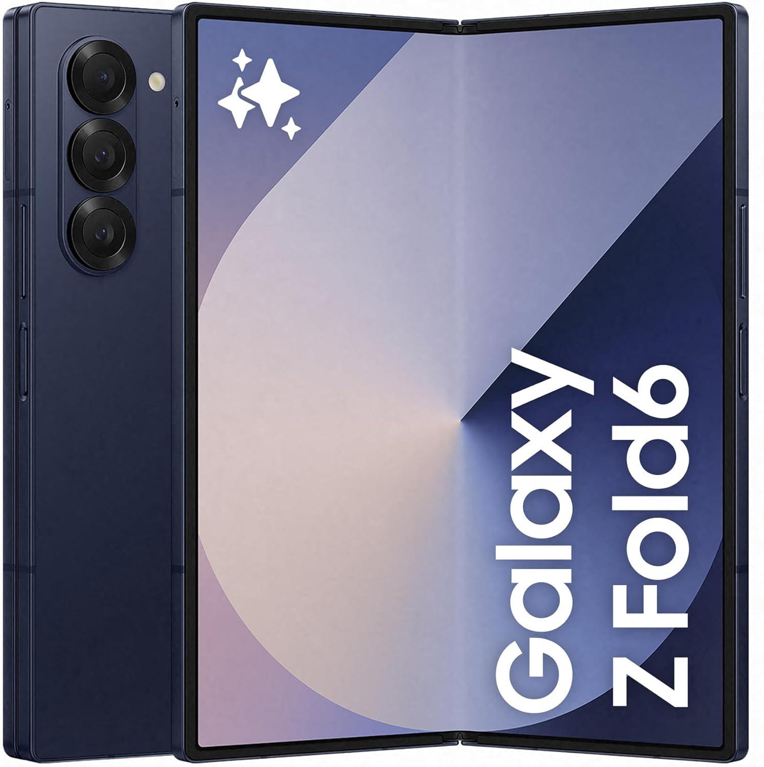 Samsung Galaxy Z Fold6 AI Smartphone, Unlocked Android Smartphone, 512GB Storage, 50 MP Camera, Big Screen, Long Battery Life, Navy