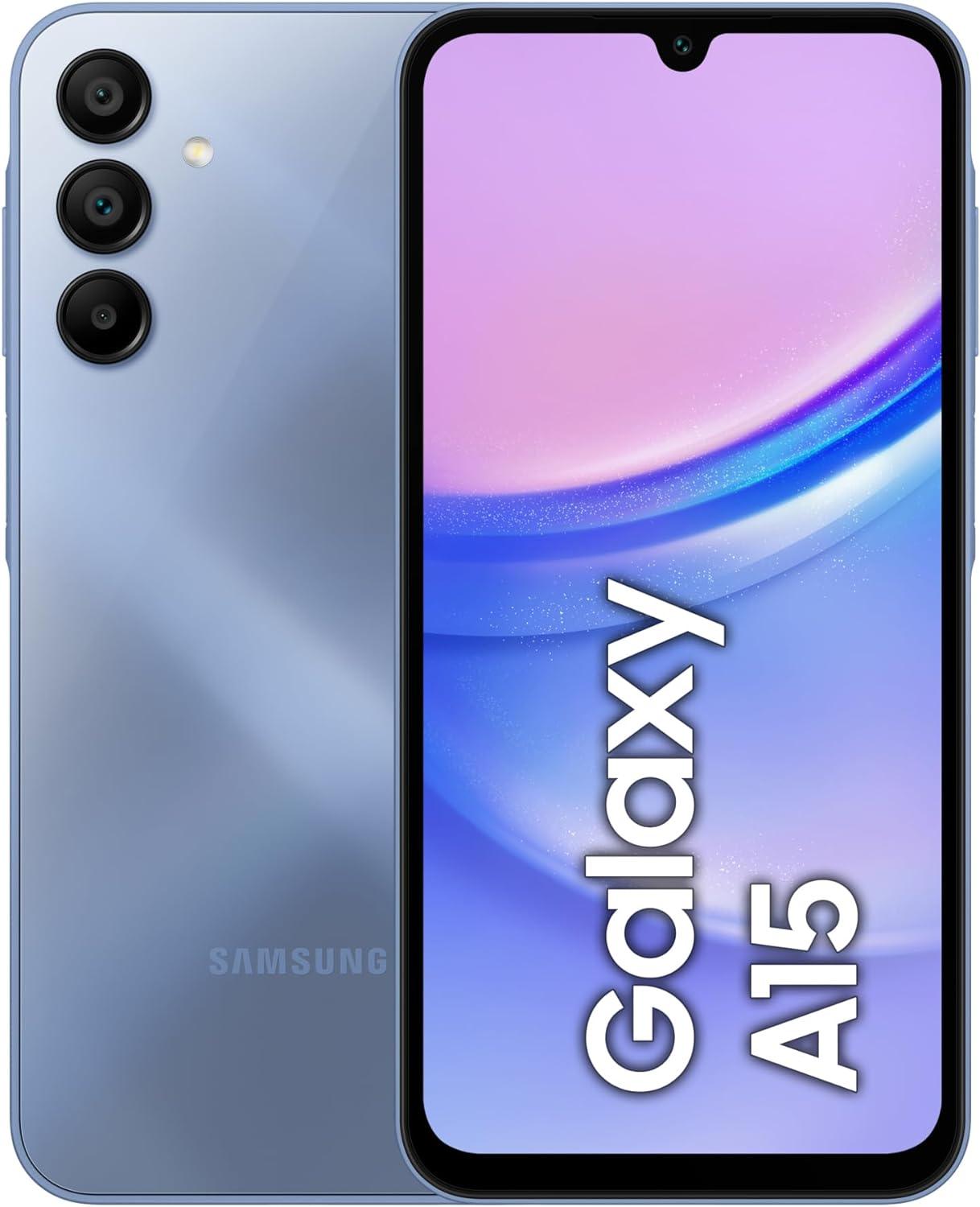 Samsung Galaxy A15 5G Mobile Phone 6.5" Full HD+ Super AMOLED 128GB Sim Free Smartphone, Triple 50 MP / 5 MP / 2 MP main cameras, 5000 mAh, Blue