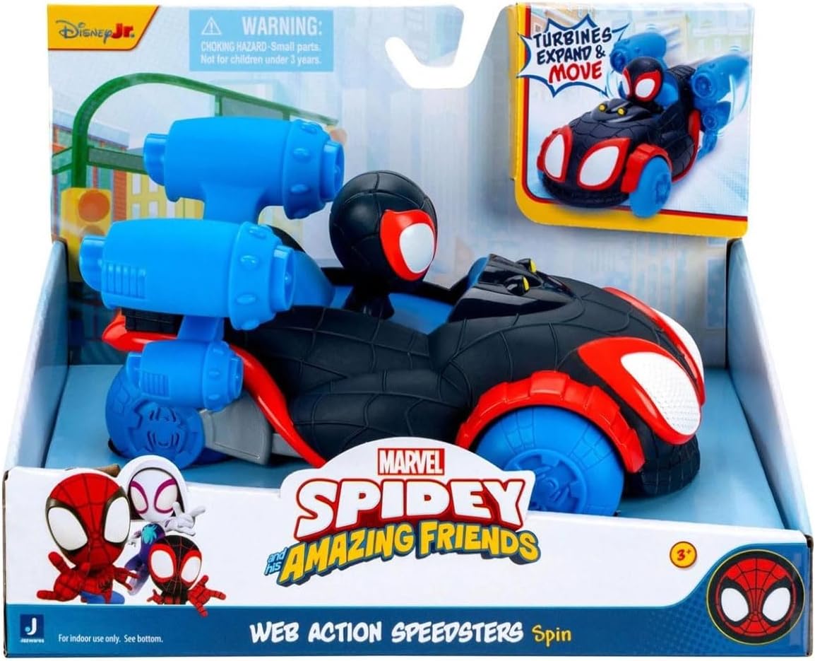 Spidey and his Amazing Friends Spider-Man Web Action Speedsters with Spin Figure