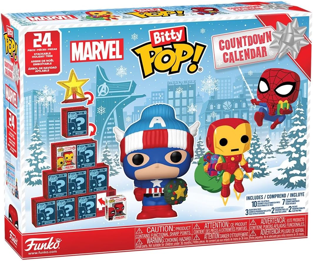 Funko Bitty Pop! Countdown Calendar: Marvel Comics - Advent Calendar - 24 Days Of Surprise - Collectable Vinyl Mini Figures - Mystery Box