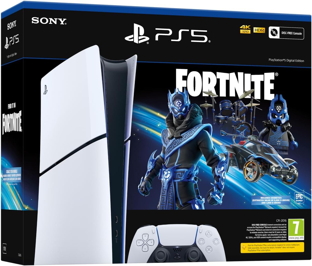 PlayStation 5 PS5 Digital Edition (Slim) - Fortnite Bundle