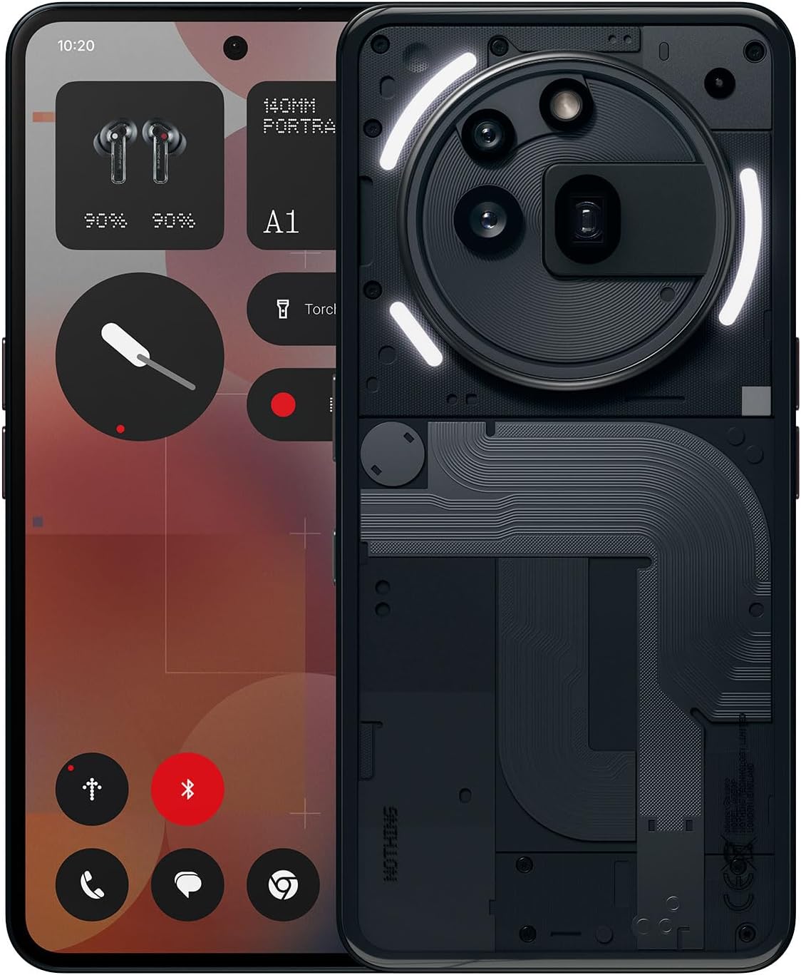 Nothing Phone (3a) Pro Smartphone, 6.77" 120Hz AMOLED Display, 50MP Front Camera, Snapdragon 7s gen3 Processor, Bluetooth 5.4, IP64 Waterproof, 5000mAh,Dual Nano-SIM, Android 15, 12+256GB Black