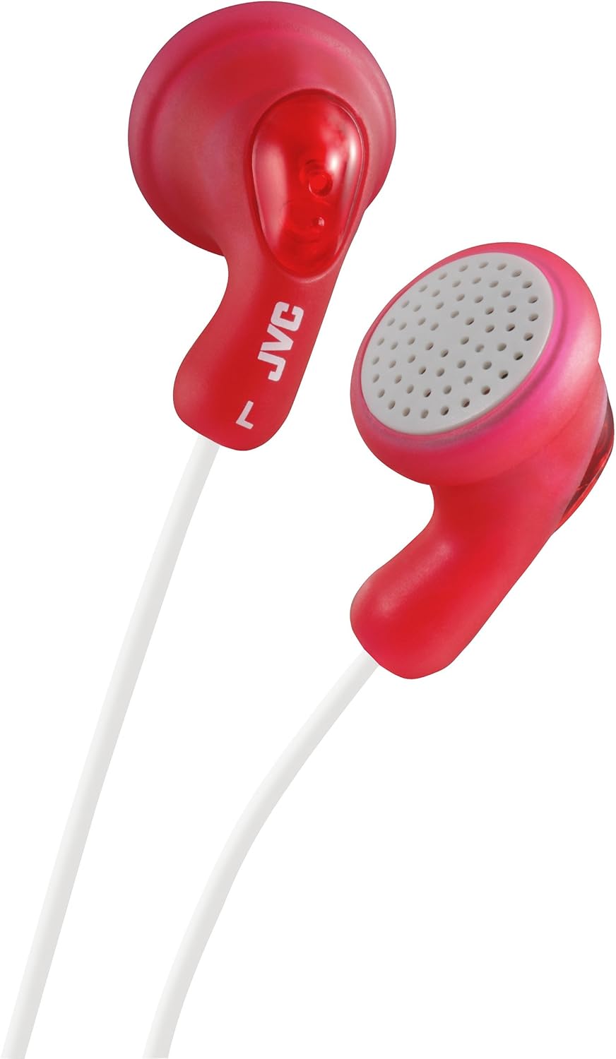 JVC Gumy In-Ear Earphones - Red, Optimal Comfort with Soft Rubber Body - Powerful Reproduction