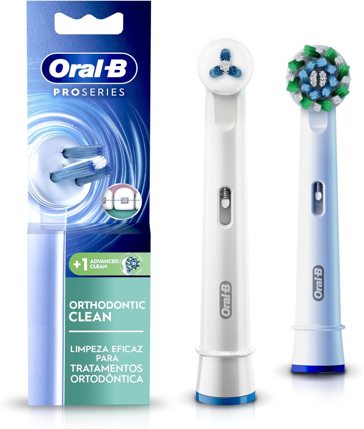 Oral-B PRO Series Orthodontic Clean Replacement Heads for Electric Toothbrush 2 Units