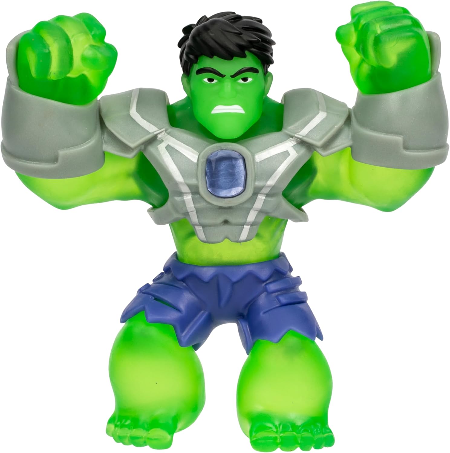 Heroes of Goo Jit Zu Marvel Infinity Armor Hulk, Stretchy Action Figure, Super Stretchy with Unique Squishy Power Gel Filling