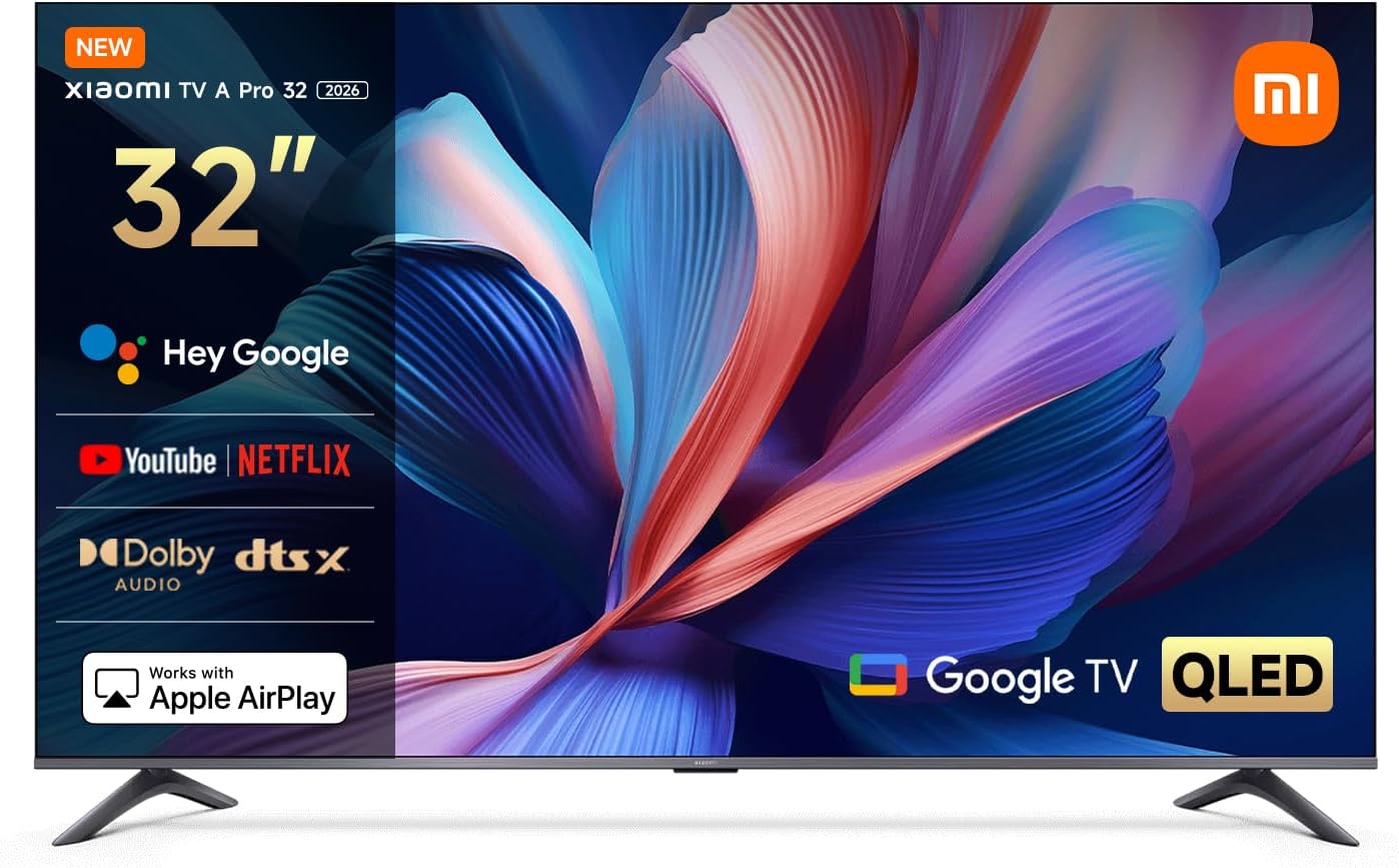 Xiaomi A Pro 2026 TV 32"QLED HD, Quad A53, Smart TV, Google TV, Black