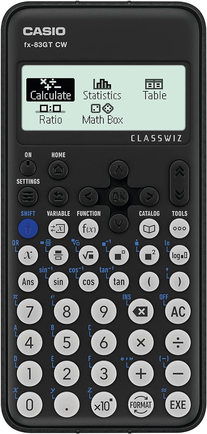 Casio FX83GTCW ClassWiz GCSE Scientific Calculator - Black (UK Version)