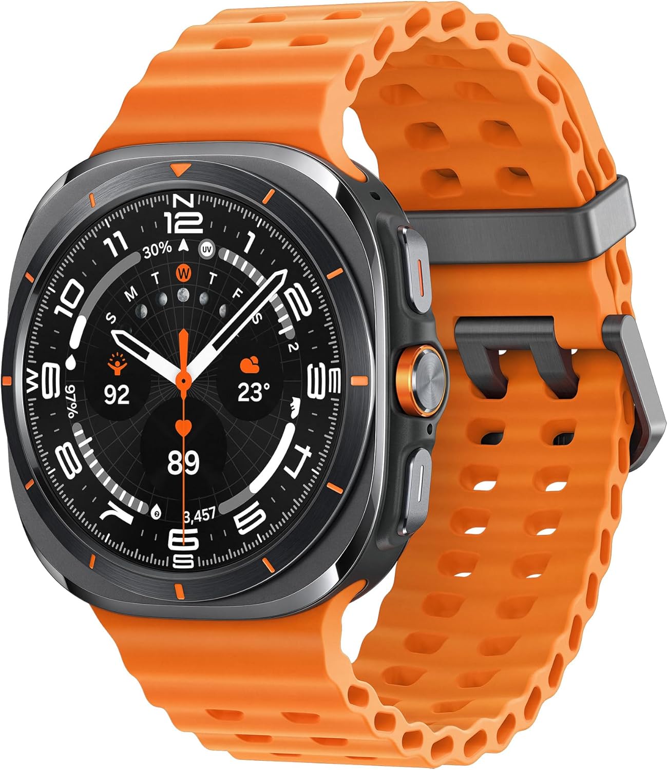 Samsung Galaxy Watch Ultra (2025), AI Smart Watch, Marine Band, Titanium Casing, Cushion Design, Quick Button, 47mm, LTE, Titanium Grey