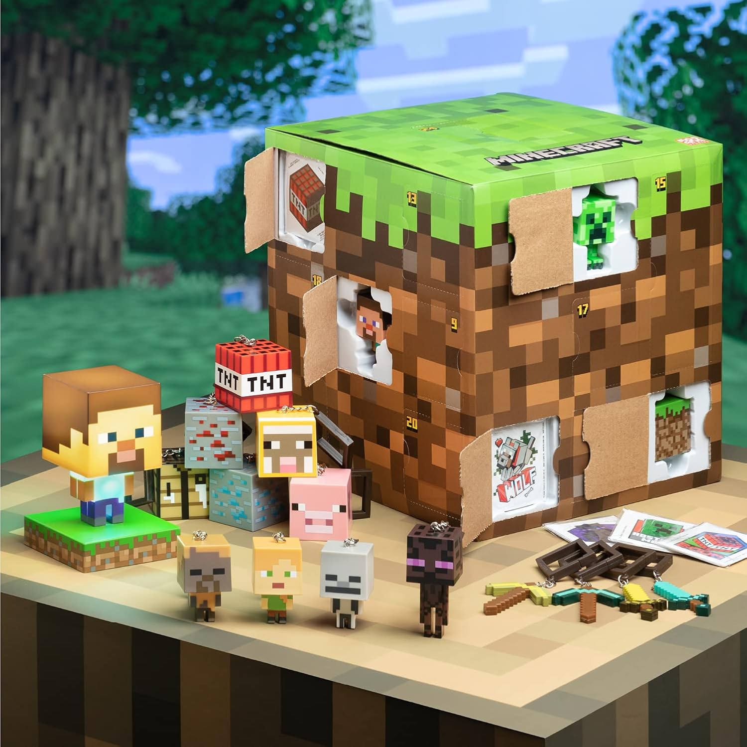 Minecraft Advent Calendar with Merch Gifts, 24 Days Christmas Countdown