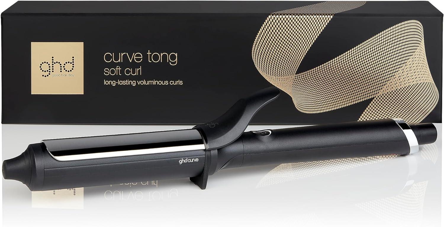 ghd Curve® Curl Tongs, For Lasting Healthy-Looking Curls, With Ultra-Zone Technology And Optimum Styling Temp 185ºC, Protective Cool Tip, Auto Sleep Mode