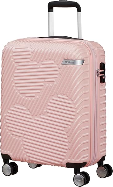 American Tourister Wavebreaker Disney, Spinner, Cabin Size Suitcase Mickey Mouse Clouds Pink 55 x 40 x 20 cm