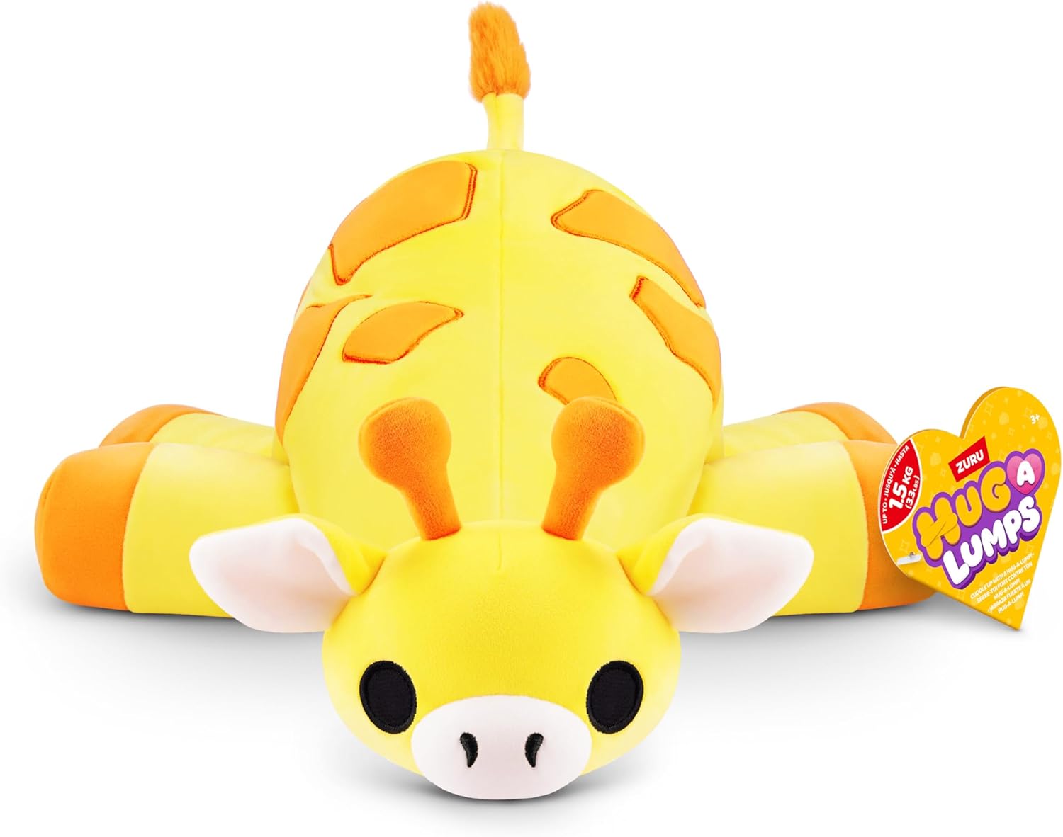 Hug-A-Lumps Giraffe Gigi by ZURU, Medium, 1.5kg/3.3 lbs, Cuddly Squishy Weighted Plush, Sleeping Pillow Plush, Stuffed Animal