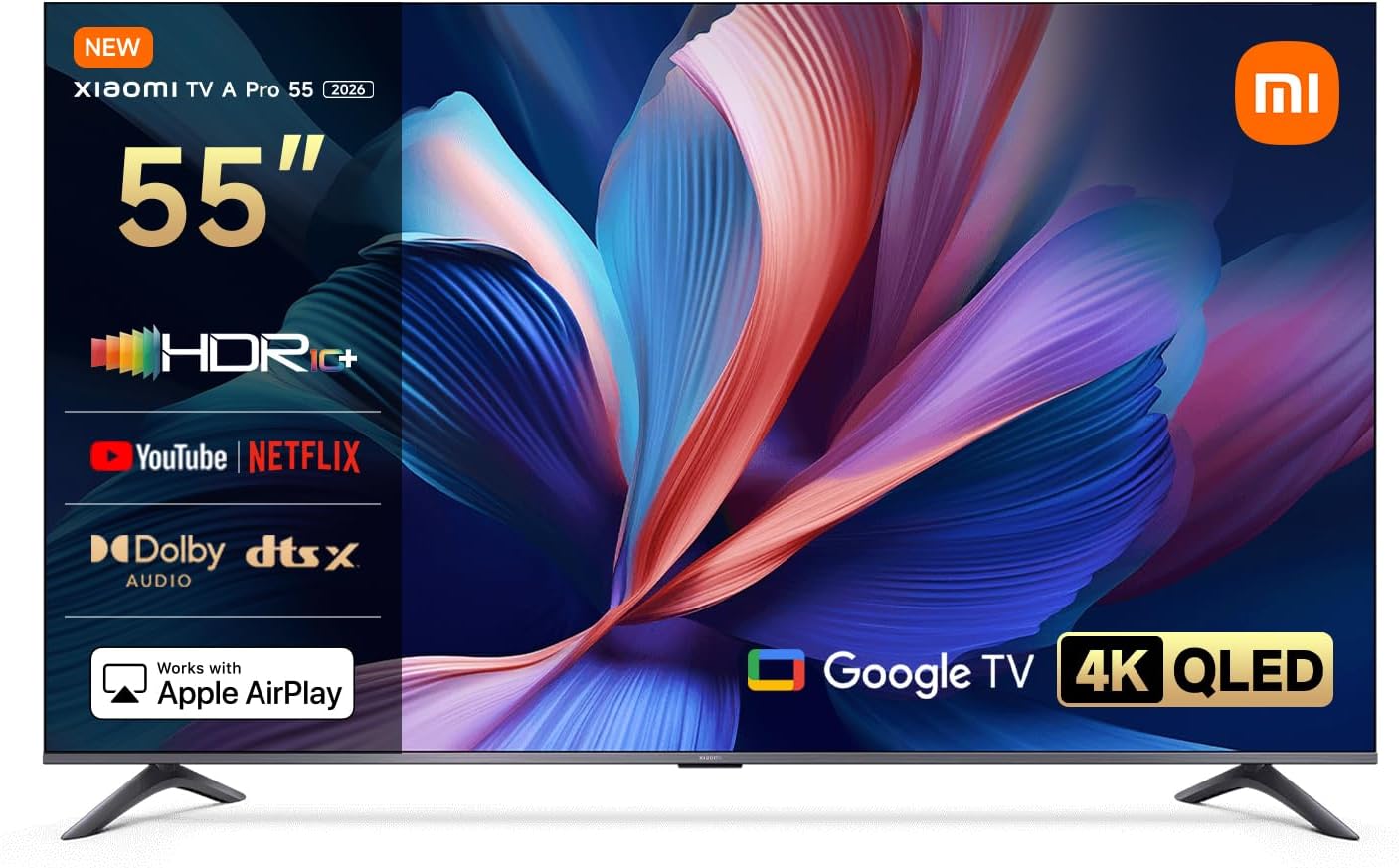 XIAOMI QLED 55" A Pro 2026 UltraHD 4K Dolby Audio Google TV