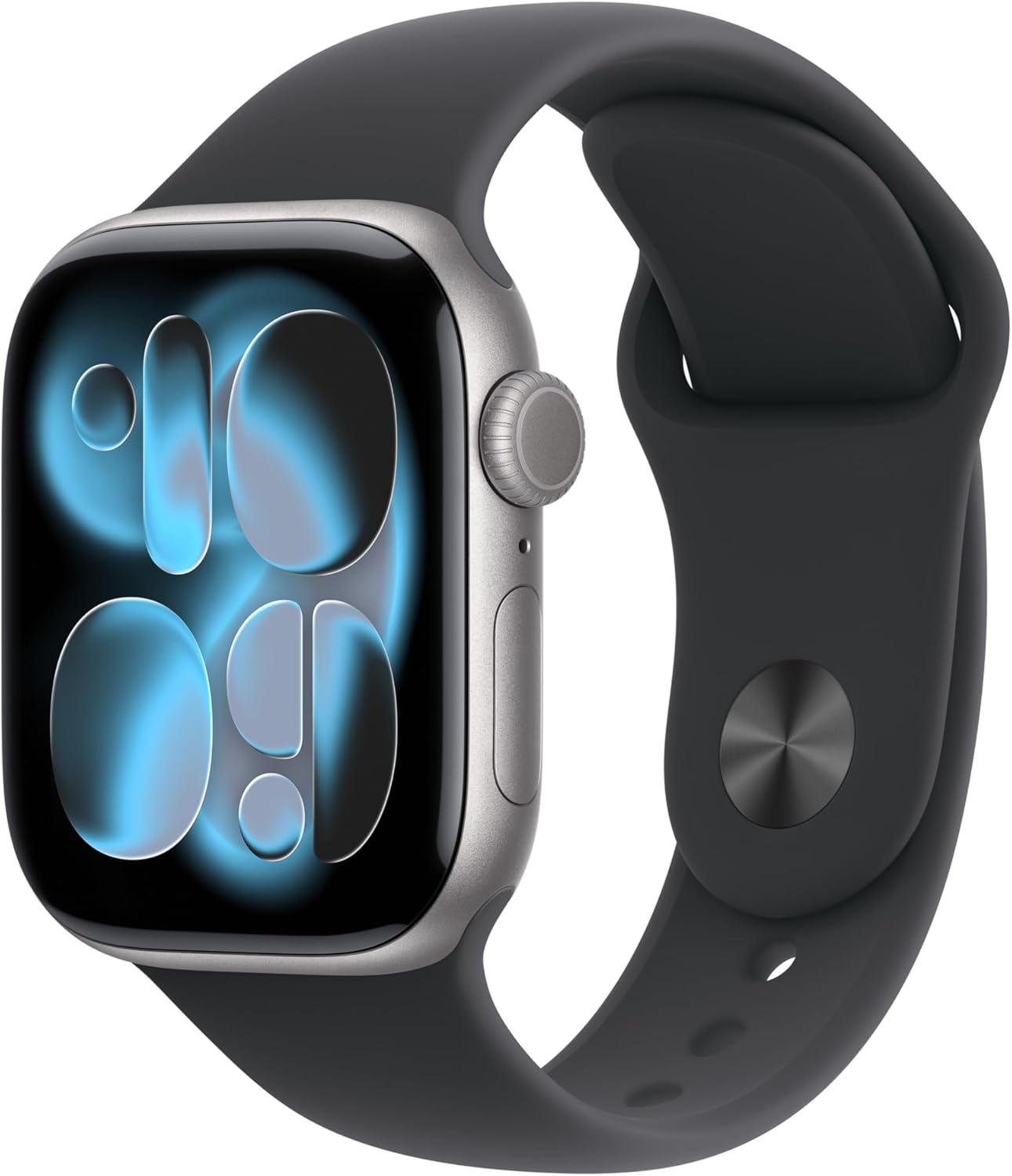 Apple Watch Series 11 GPS 42mm Smartwatch with Space Grey Aluminium Case with Black Sport Band, Sleep Score, Fitness Tracker, Health Monitoring, Always-On Display, Water Resistant