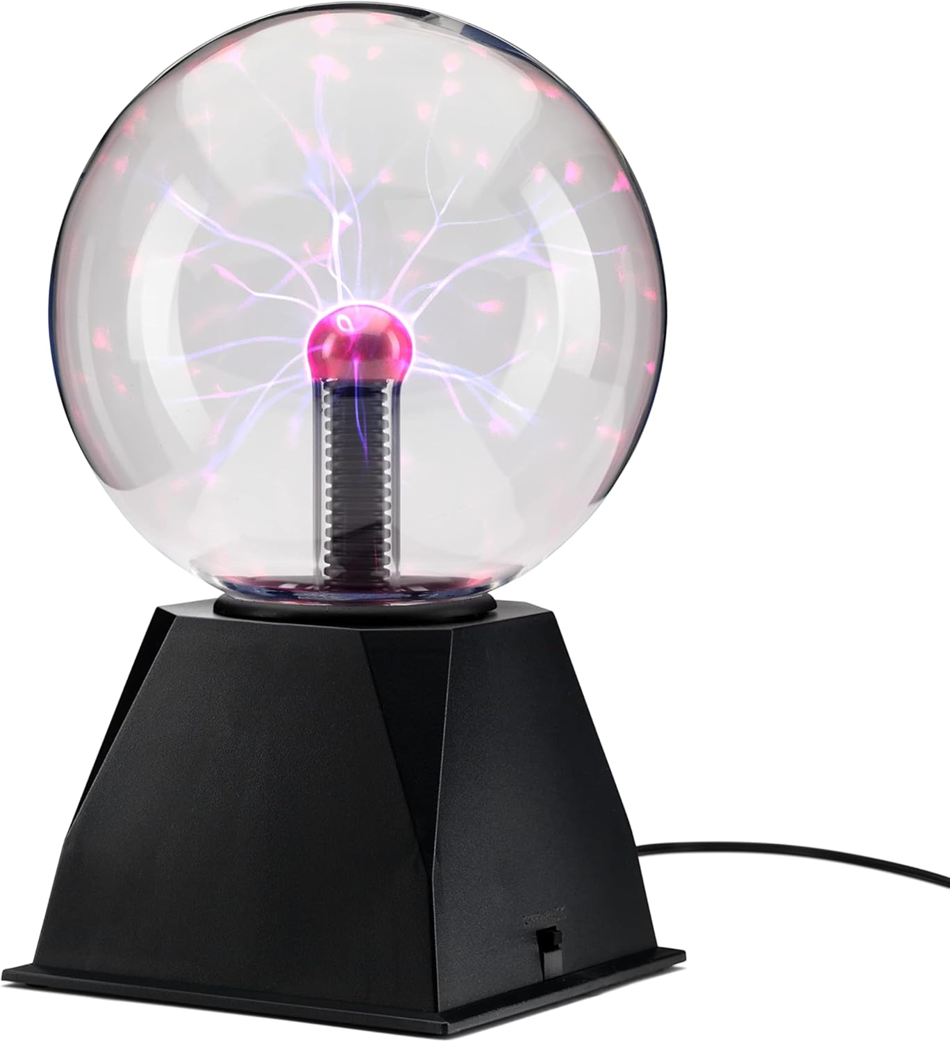 Sound Responsive Plasma Ball Lamp (USB or Battery Power, Medium Size Globe - 6-Inch)