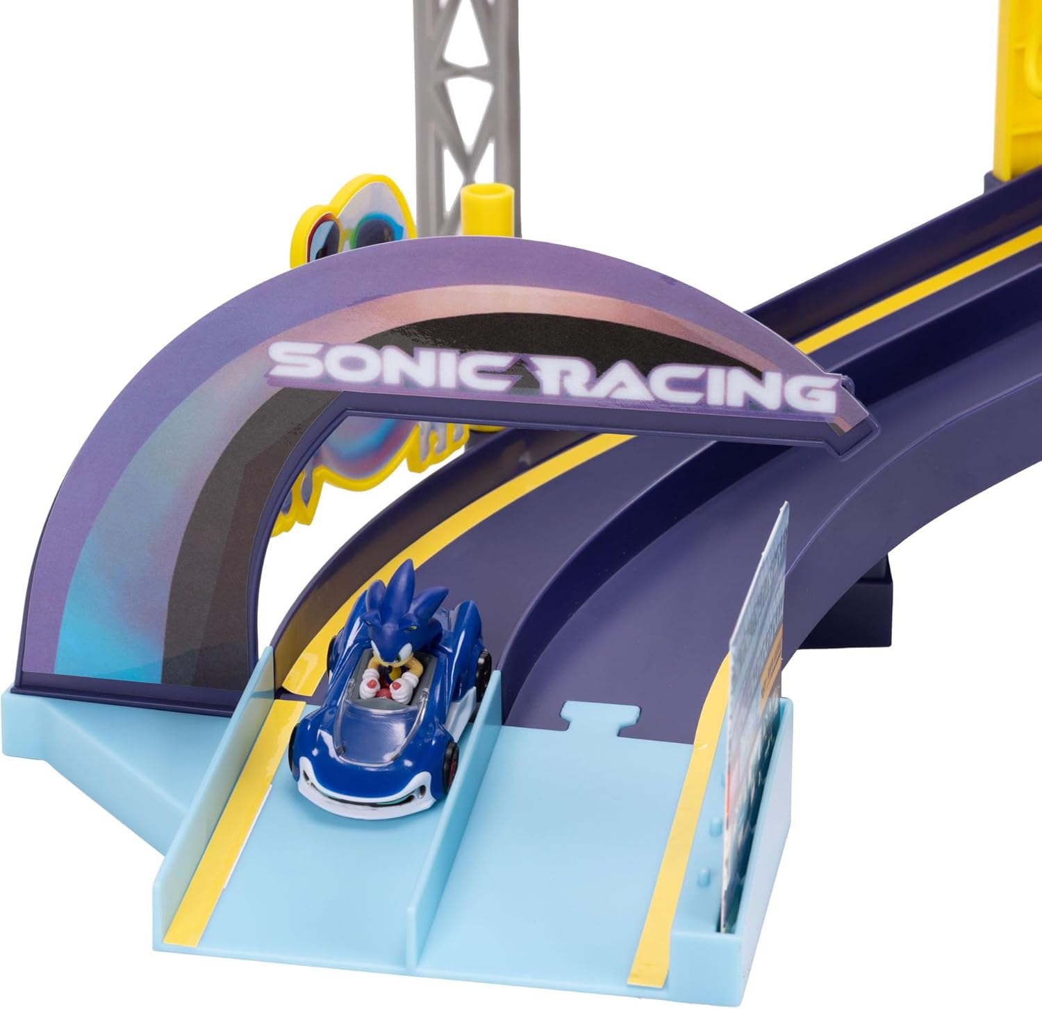 Sonic The Hedgehog E-Stadium Track Set with 1:64 Die Cast Vehicle