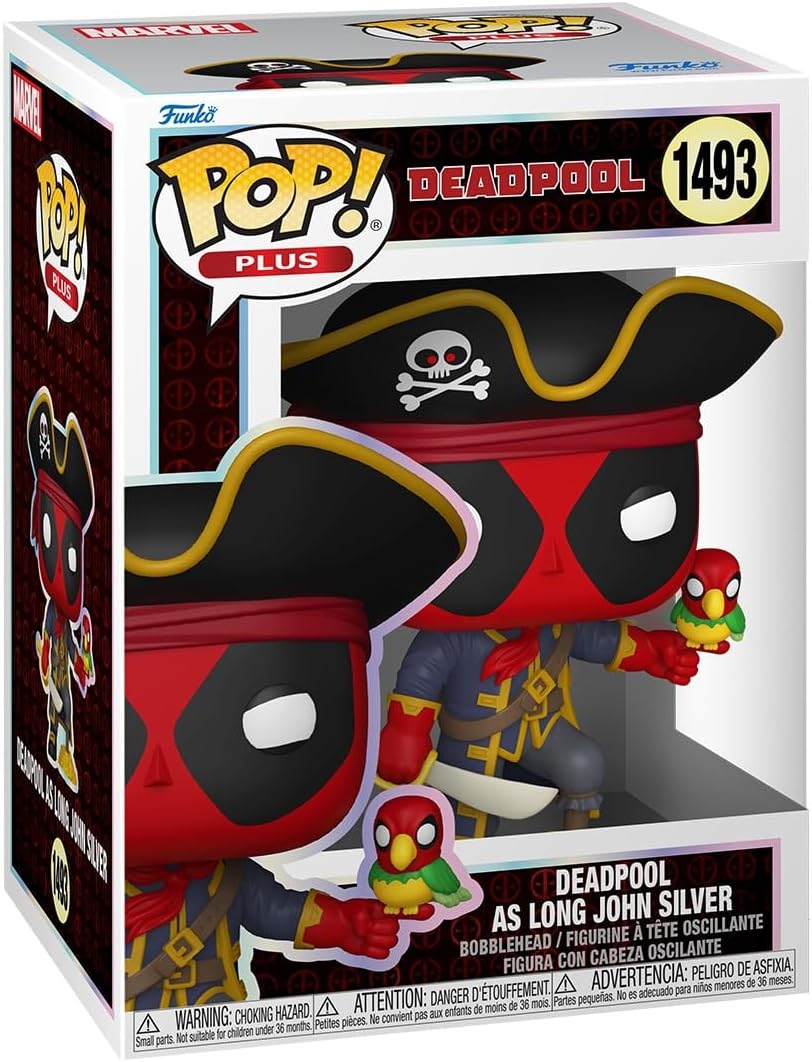 Funko Pop! Plus: Deadpool Literary Classics – Deadpool Long John Silver - Collectable Vinyl Figure