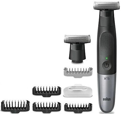 Braun Series X XT5110 Electric Shaver & Trimmer, 5 Attachments + 1 Extra Blade, 4D Blade Technology, 45-min Cordless Runtime, Wet & Dry