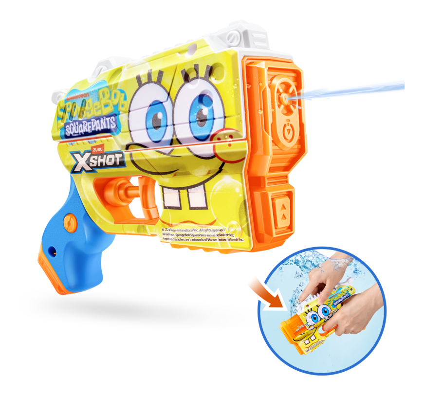XShot Water Fast-Fill Skins S1 Spongebob, Random Delivery