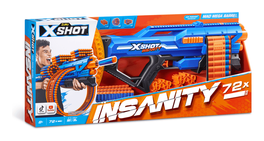 X-Shot Insanity S1 Mad Mega Barrel Blaster