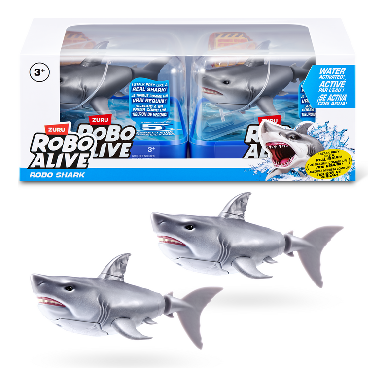 Robo Alive Water Activated S1 Swimming Shark 2 Pack