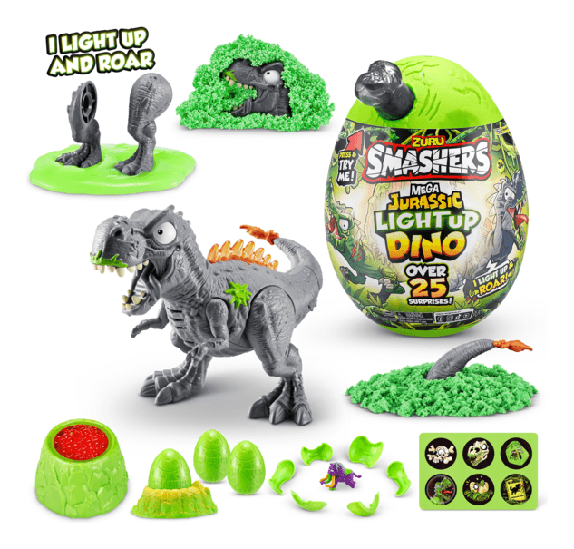 Smashers Jurassic Mega Jurassic Light Up S1, 1 Piece, Random Delivery