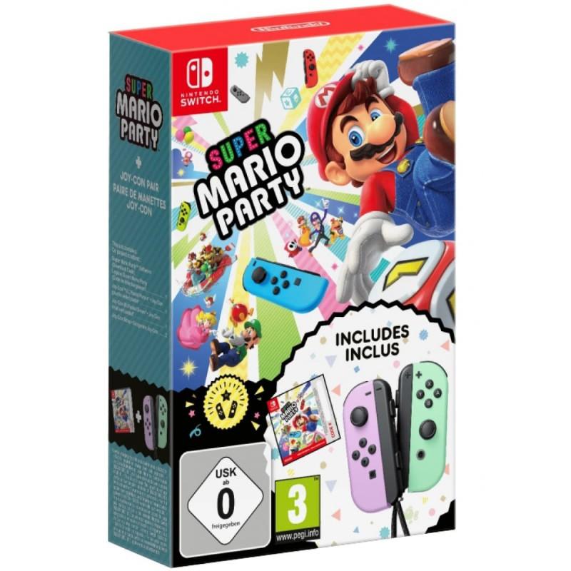 Super Mario Party (Download Code in Box) + Joy-Con Pair (Pastel Purple/Pastel Green)