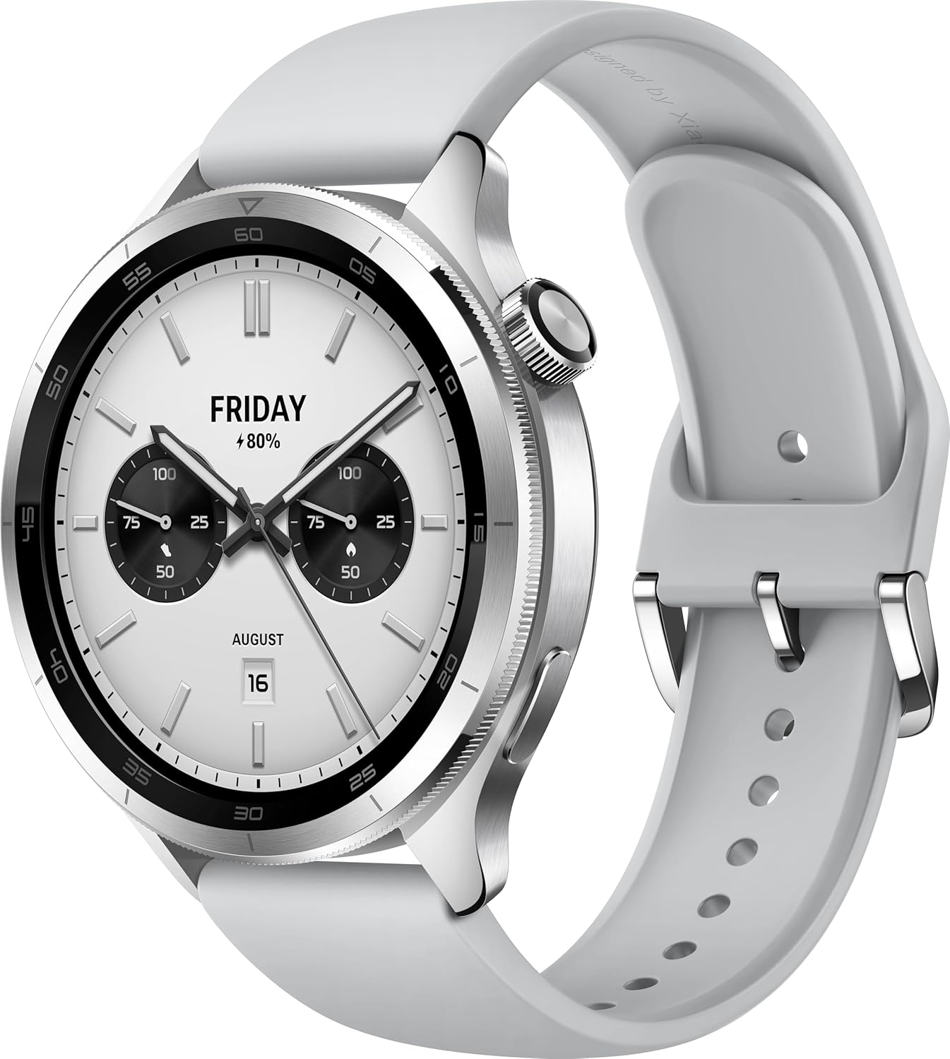 Xiaomi Watch S4 Smartwatch, Silver – 1.43" AMOLED Display, Bluetooth Calling, Heart Rate & SpO2 Monitor, Sleep & Stress Tracking, 150+ Fitness Modes, 5ATM Waterproof, 12-Day Battery, GPS