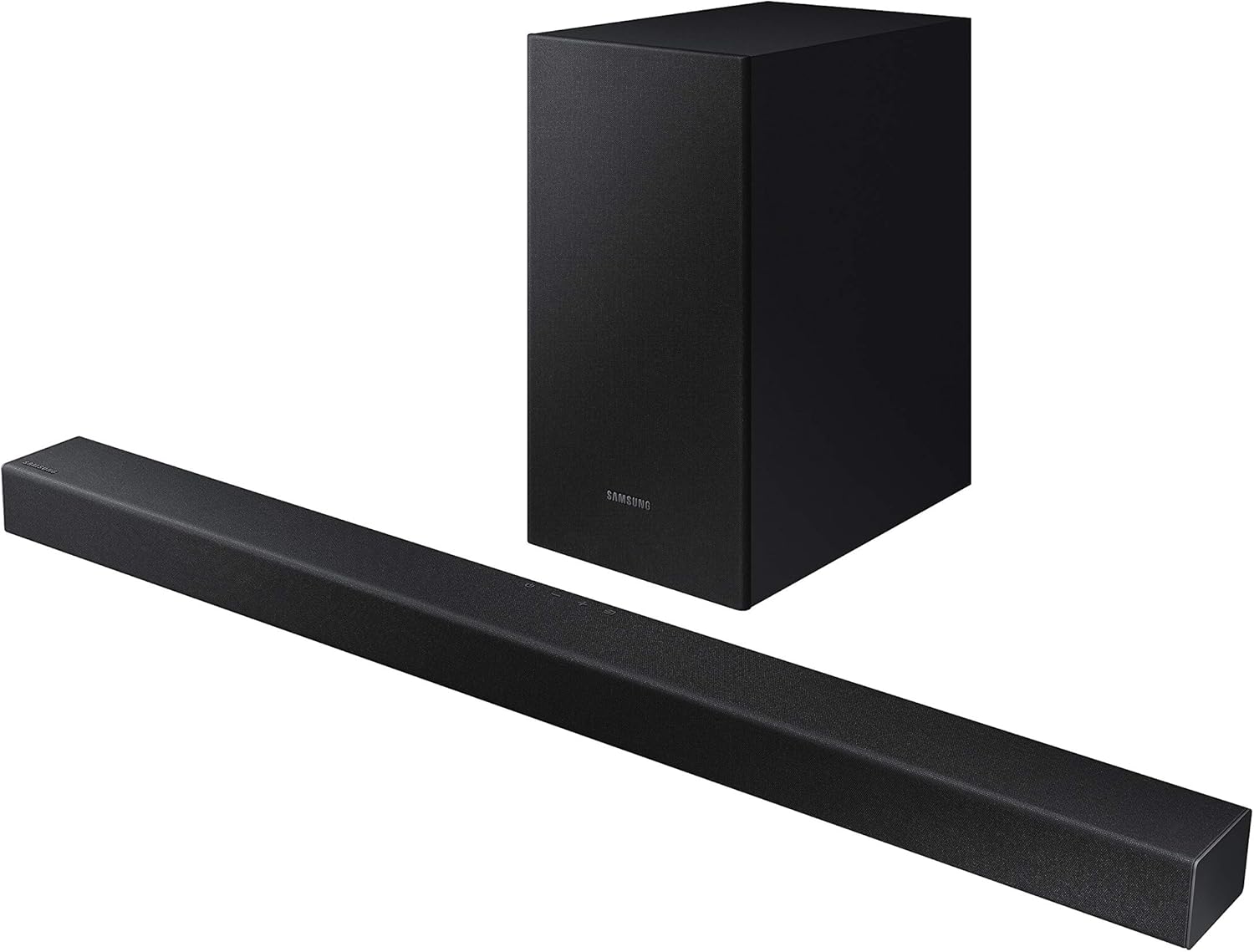 Samsung HW-T420 2.1 Channel Soundbar with Wired Subwoofer – Powerful Bass, Smart Sound, Bluetooth® Connectivity