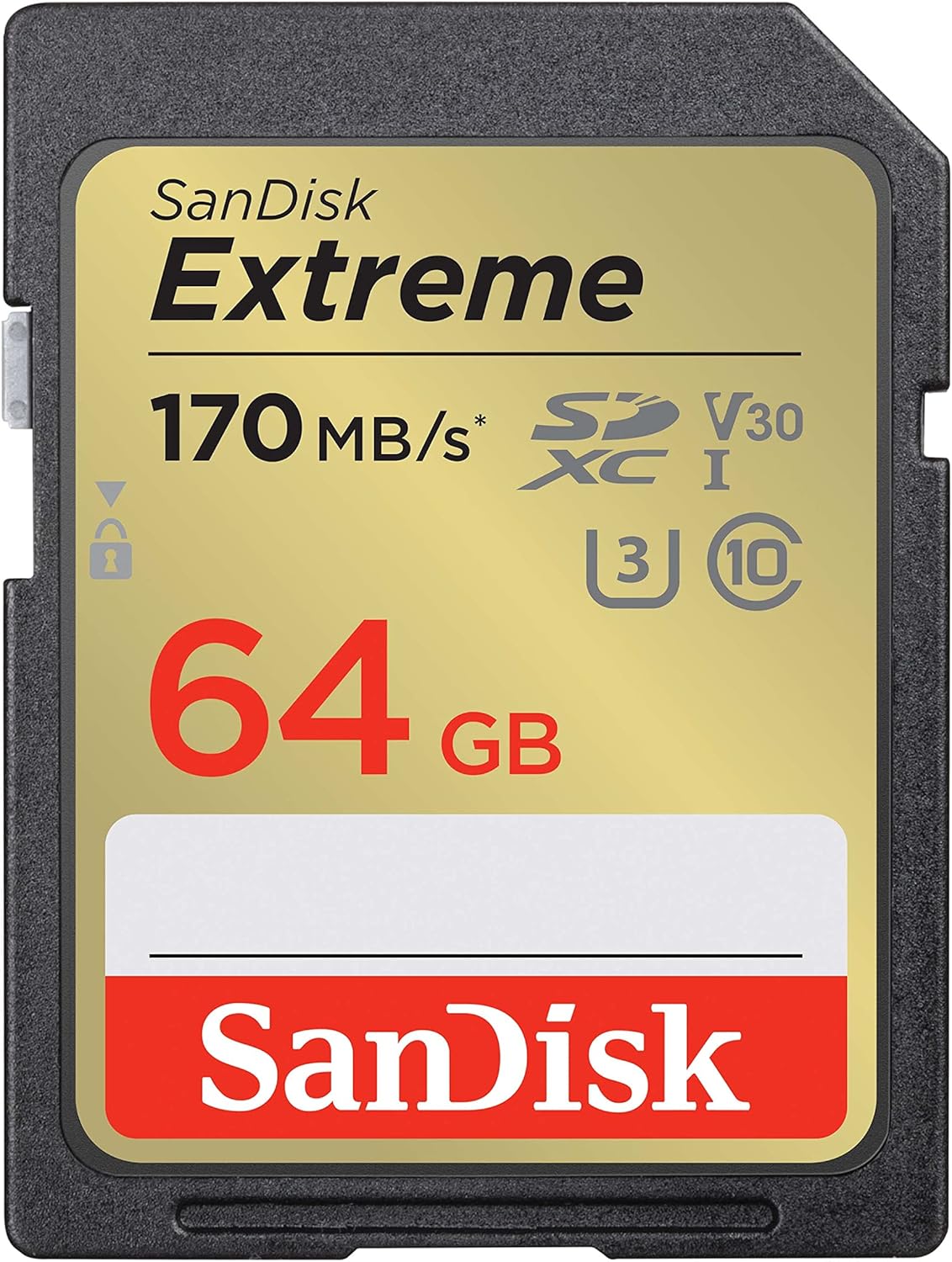 SanDisk 64GB Extreme SDXC card + RescuePro Deluxe up to 170 MB/s UHS-I Class 10 U3 V30