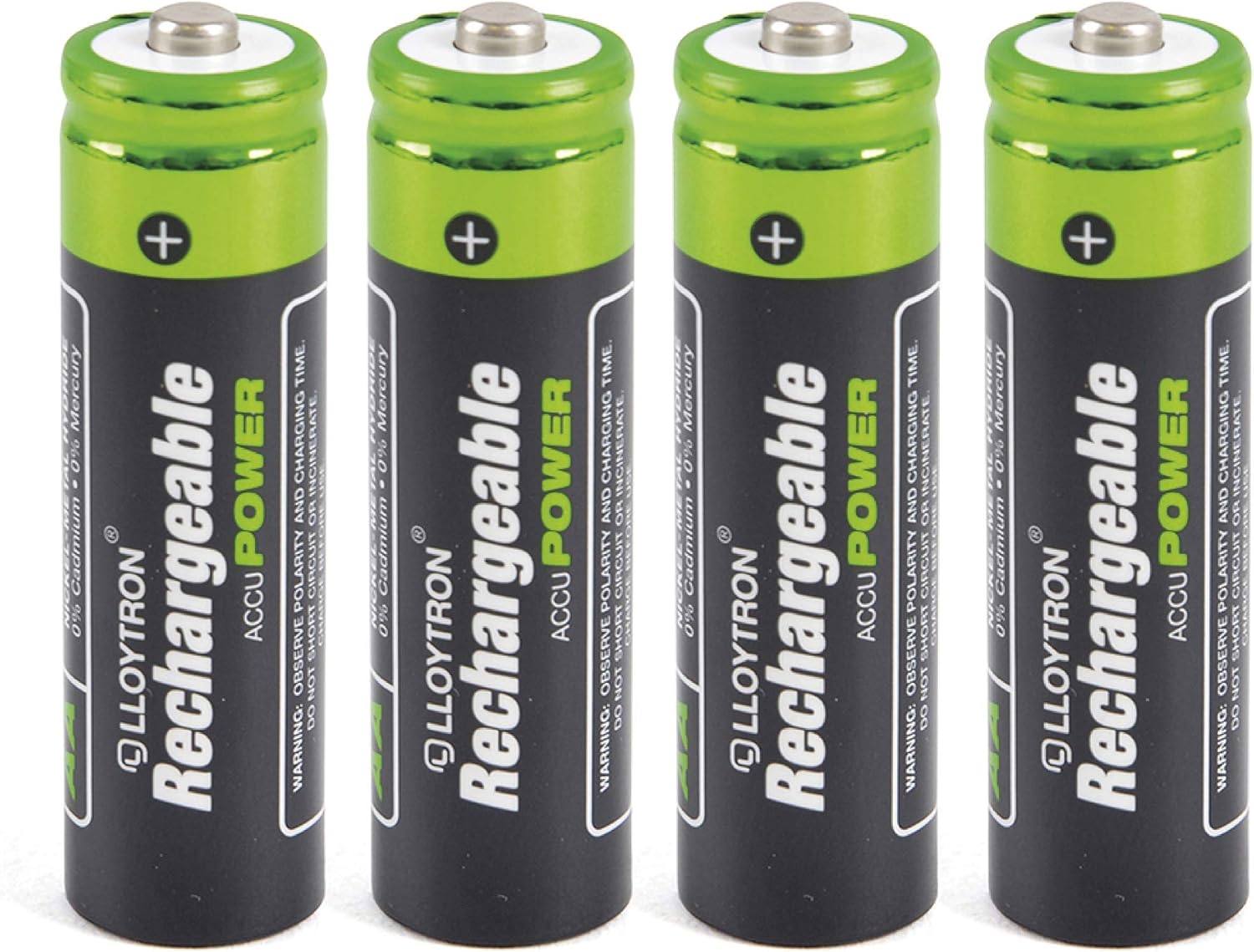 Lloytron Rechargeable Accupower AA Ni-MH Batteries 800mAh - 4 Pack