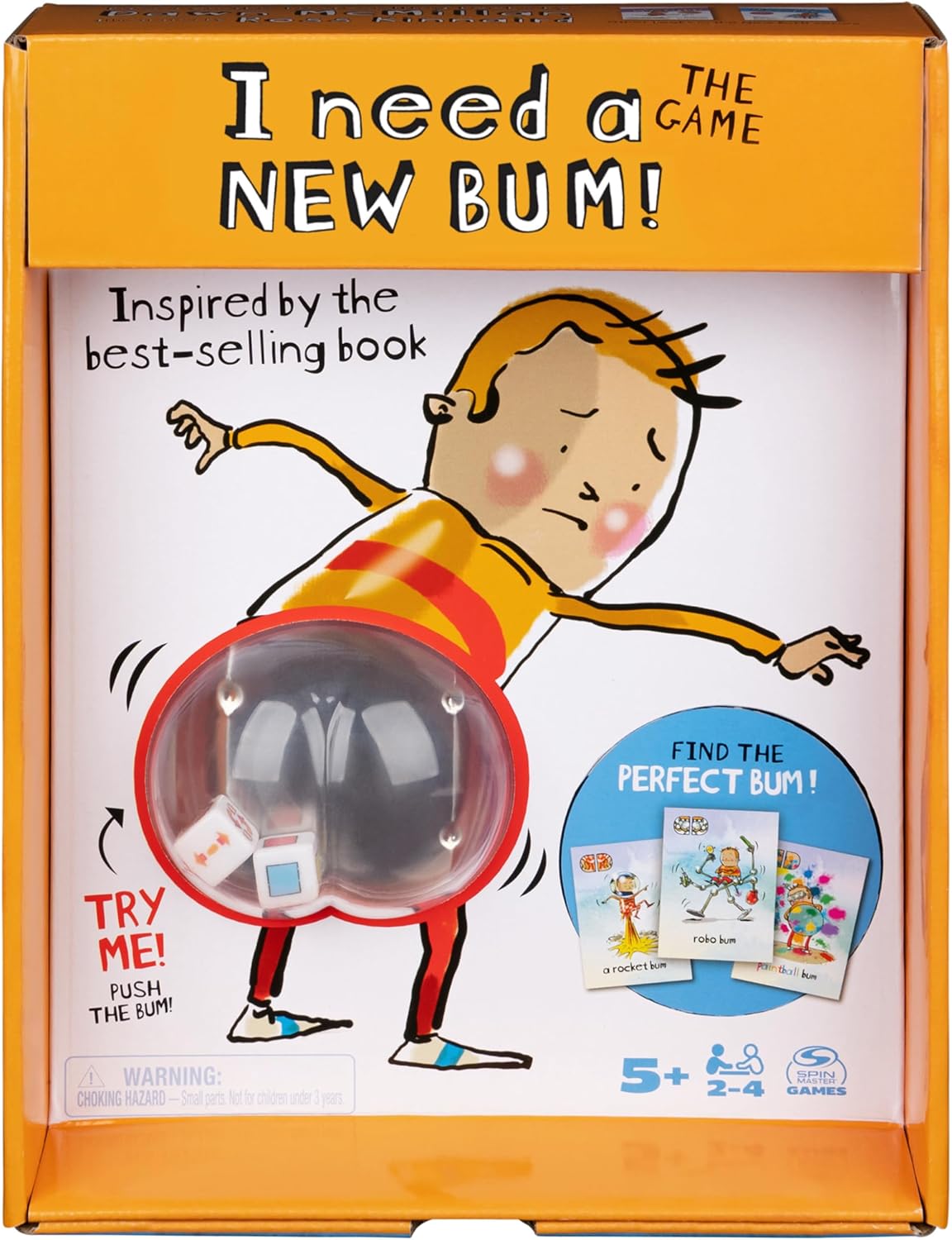 I Need a New Bum! The Game, Based on the Book with Bum Popper and Bum Cheek Tiles Fun Game