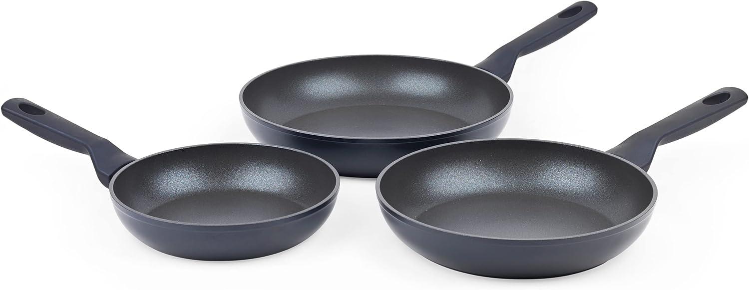 Progress Aerotech 3 Piece Frying Pan Set - 20/24/28 cm Non-Stick Fry Pans, Forged Aluminium Cookware, PFOA Free, Soft-Touch Handles, Induction Suitable, Dishwasher and Metal Utensil Safe