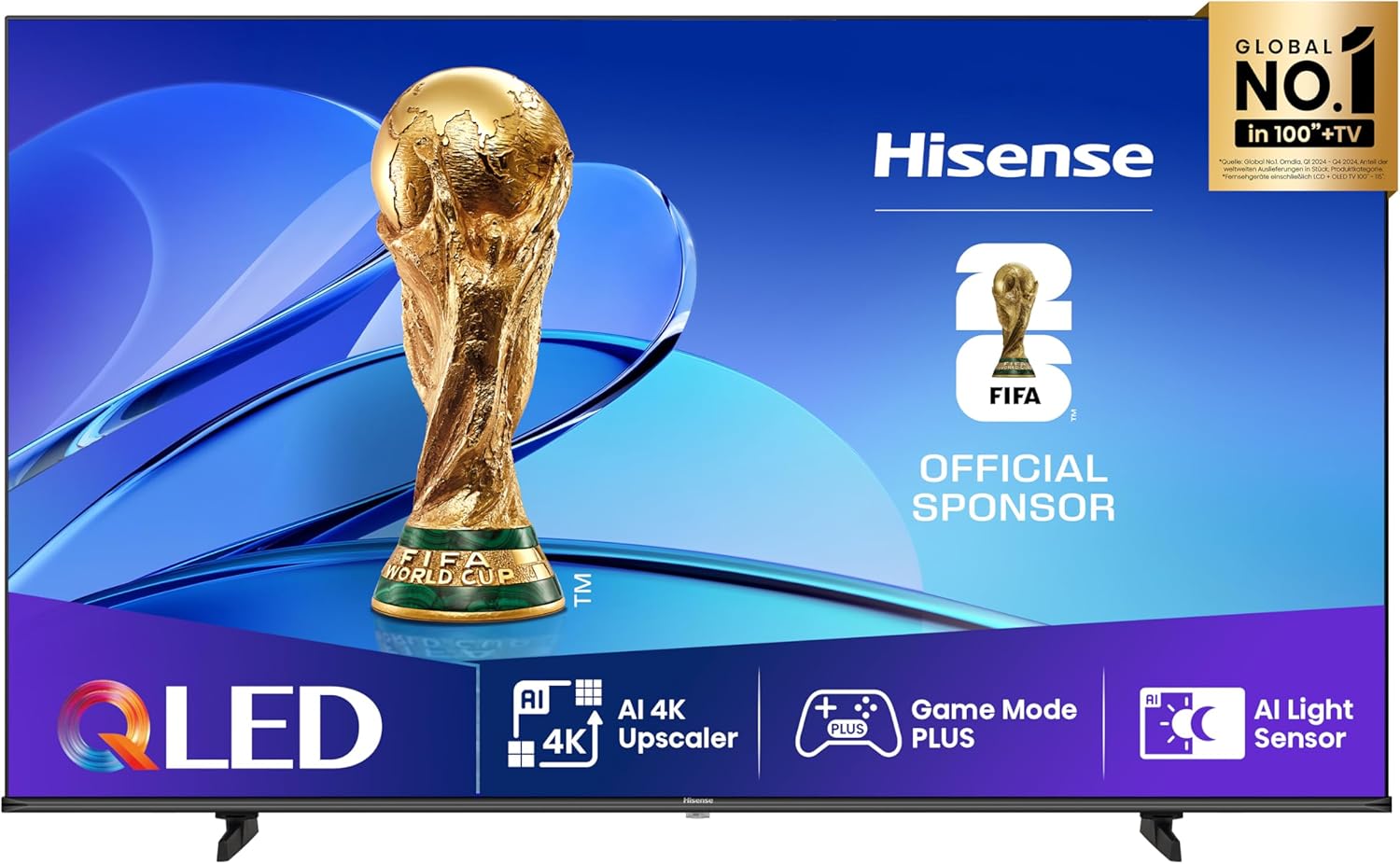 Hisense 65-inch QLED Smart TV (2025) - Dolby Vision, Dolby Atmos, Game Mode Plus, 60Hz VRR 120fps, Sports Mode, AI Smooth Motion, Bluetooth and HDMI 2.1, Alexa Voice Control