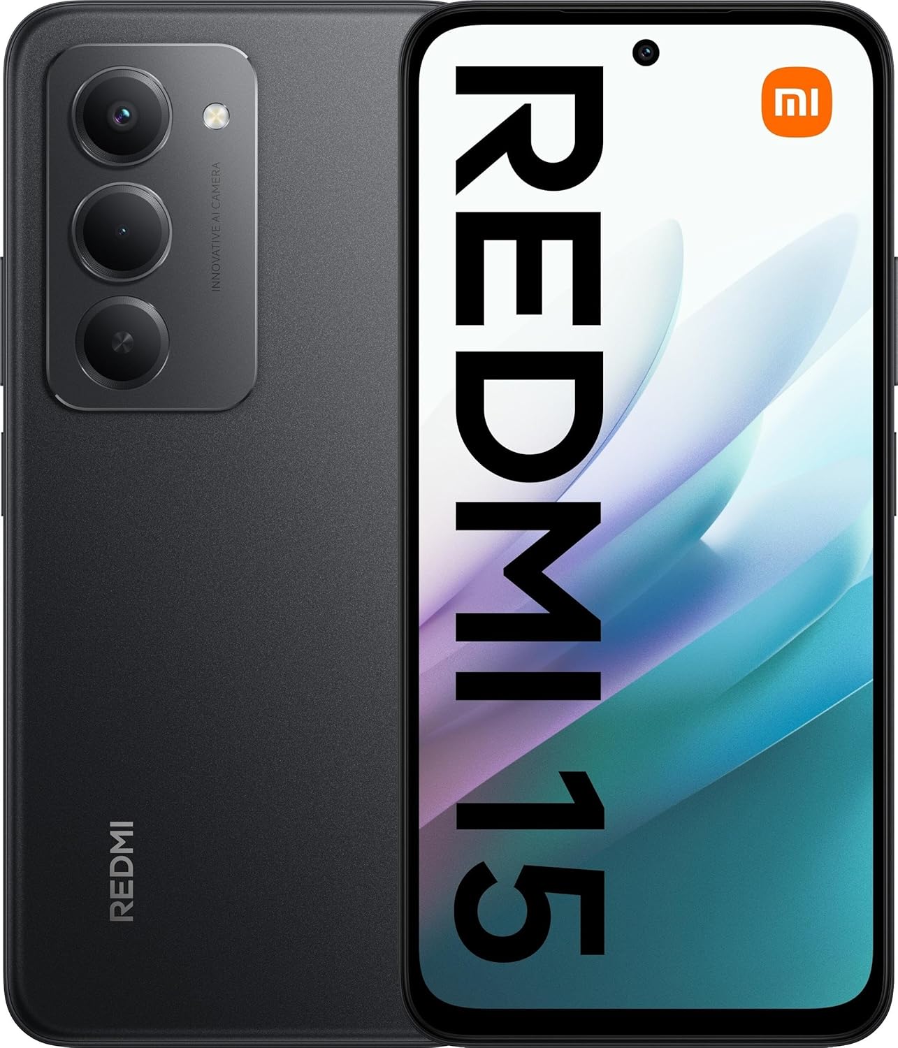 Xiaomi Redmi 15 4G - Midnight Black Smartphone 6GB+128GB, Massive 7000mAH Battery, 144Hz 6.9" FHD Display, Quad-curved Design, 50MP AI Dual Camera, 33W Fast Charging