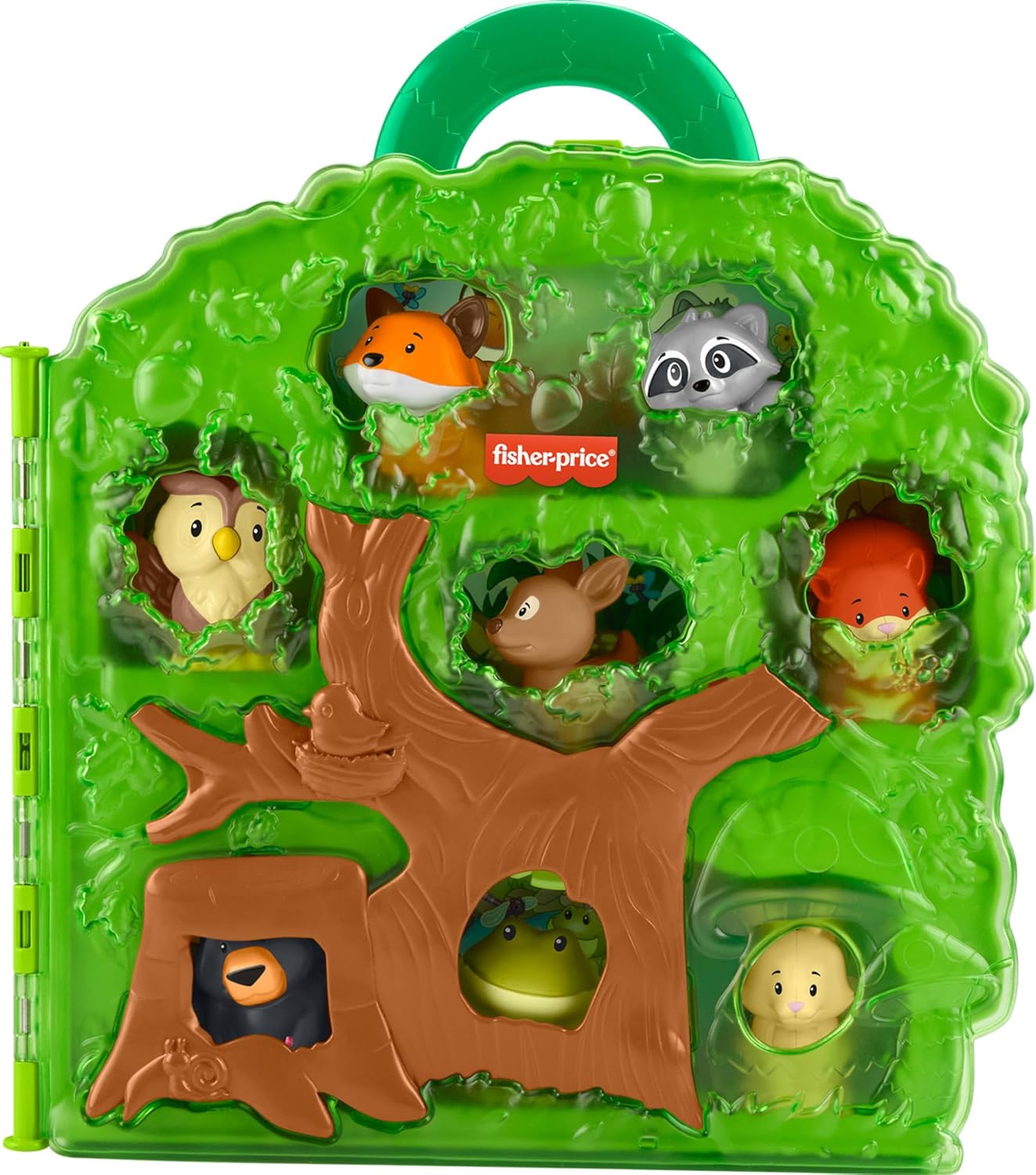 Fisher-Price Little People Toddler Toy Forest Friends Carry Case Playset with Animal Figures for Pretend Play