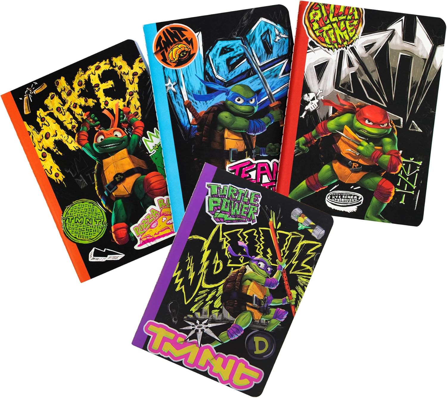 Ninja Turtles A5 Twist Cover Notebook. 80 pages. Soft cover