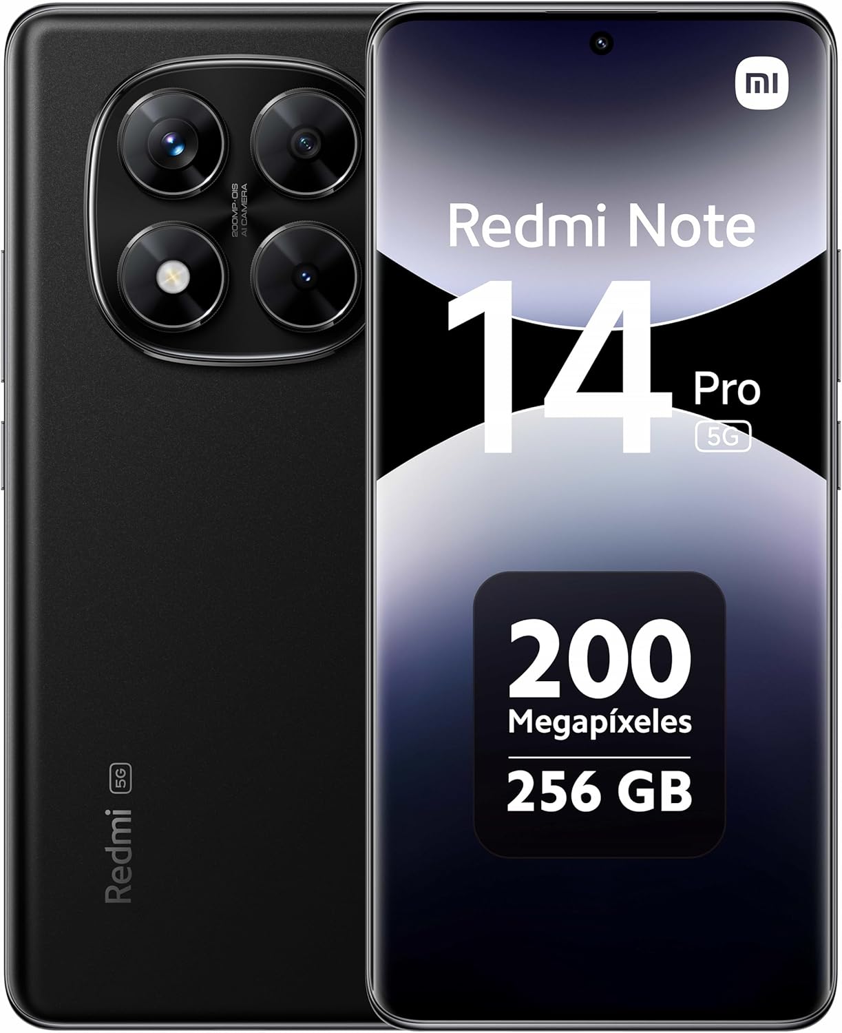 Xiaomi Redmi Note 14 Pro 5G Smartphone - Black, 8GB + 256GB, 6.67 Inch, Rhythm Eye Protection, Fingerprint Unlock, Dual Card Dual Standby, Curved Screen, NFC Function