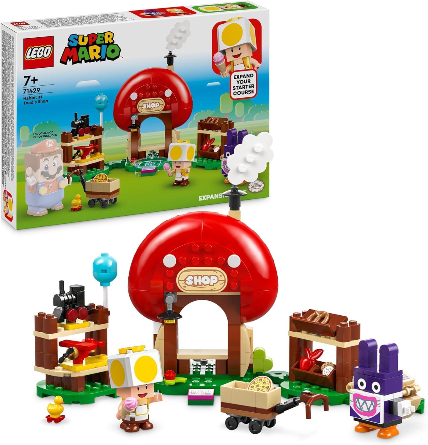 LEGO Super Mario Nabbit at Toad’s Shop Expansion Set, Collectible Toy for 6 Plus Year Old Boys, Girls & Kids, Creative Play with 2 Character figures Incl. Yellow Toad