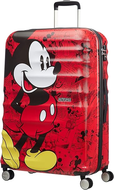 American Tourister Wavebreaker Disney, Spinner, Cabin Suitcase Mickey Mouse + Comic Book Red 55 x 40 x 20 cm