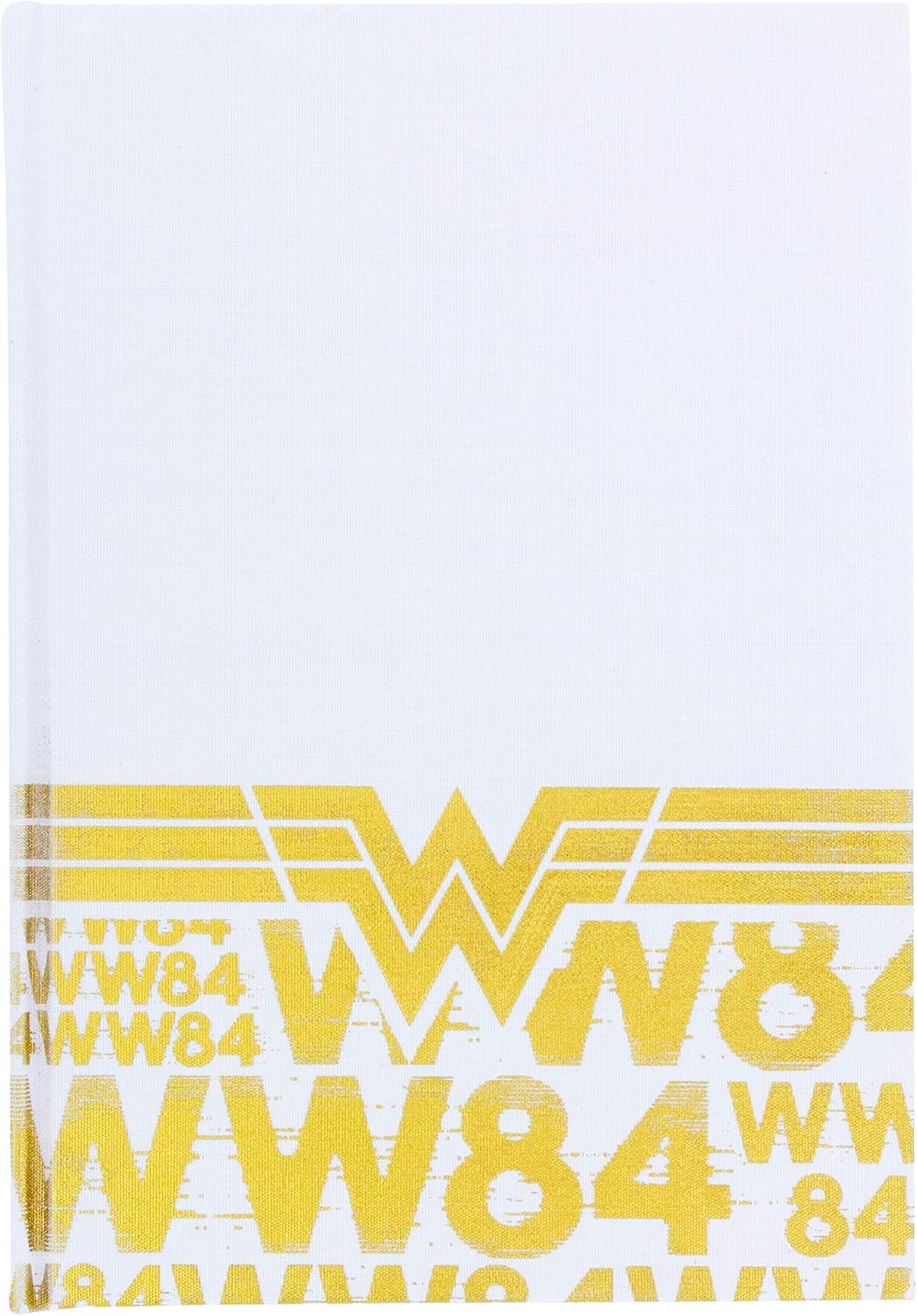 Wonder Woman 1984 Logo Notebook, DC Comics WW84 White and Gold Journal