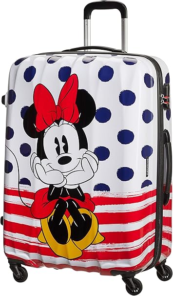 American Tourister Wavebreaker Disney, Spinner, Cabin Suitcase Minnie Mouse Blue Dots 55 x 40 x 20 cm