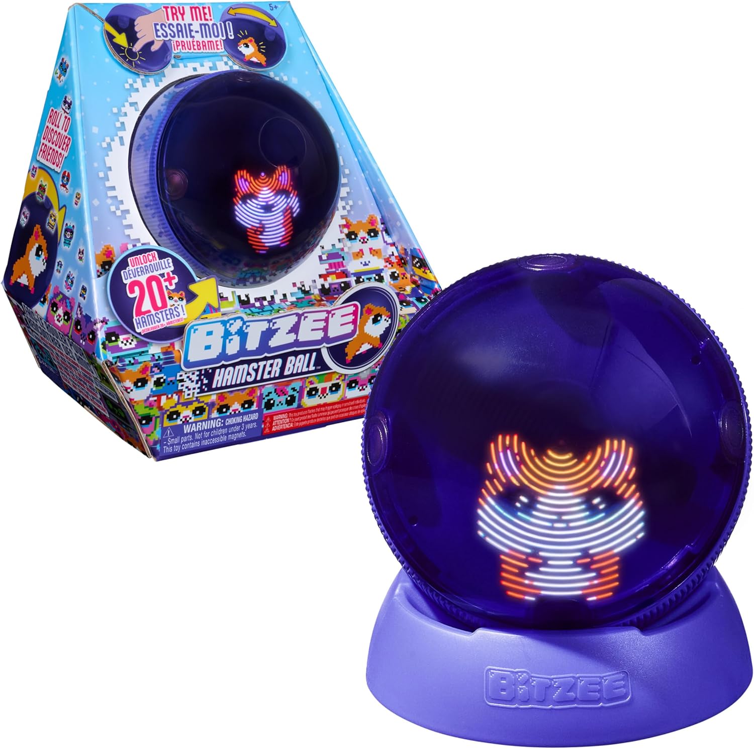 Bitzee, Hamster Ball Interactive Toy, Rolls and Reacts to Touch, Digital Pet Kids Toys