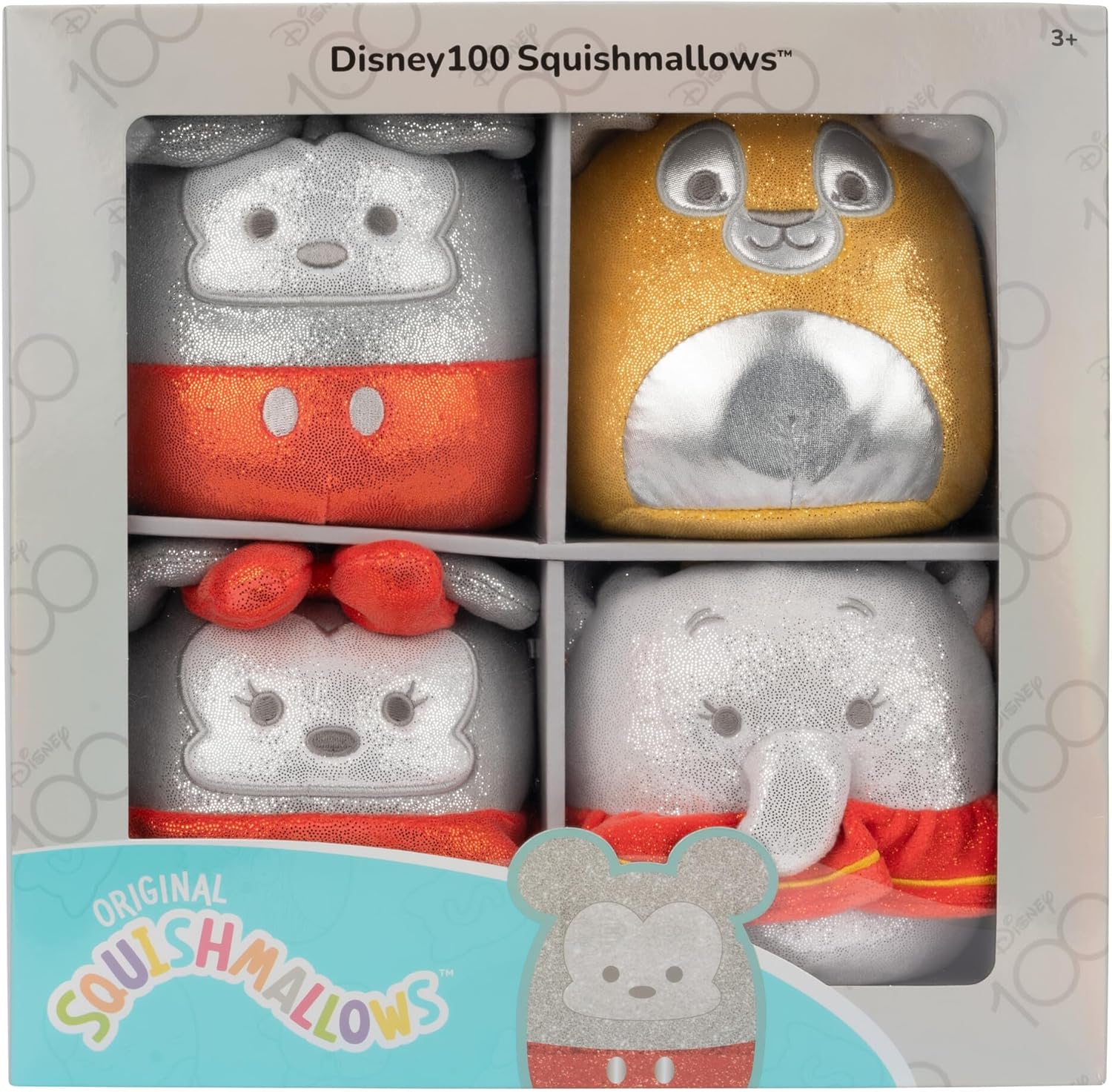 Squishmallows Disney 100th Anniversary 4-Pack - 5 Inch Collectible Plush Set