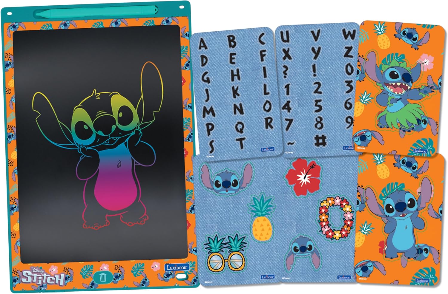 Disney Stitch, Magic Slate, Art and craft toy for girls and boys, A4 multicoloured drawings, Blue/orange