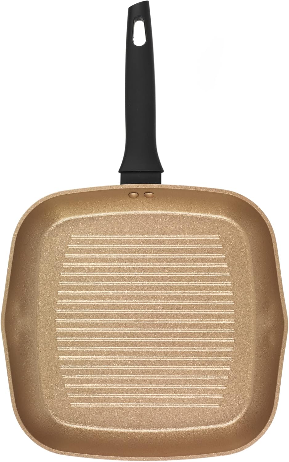 Russell Hobbs Opulence Collection Non-Stick 28 cm Griddle Pan, Induction and Dishwasher-Safe, PFOA Free, Black and Gold, Aluminium, Grill Pan, Sear, Fry, Metal Safe