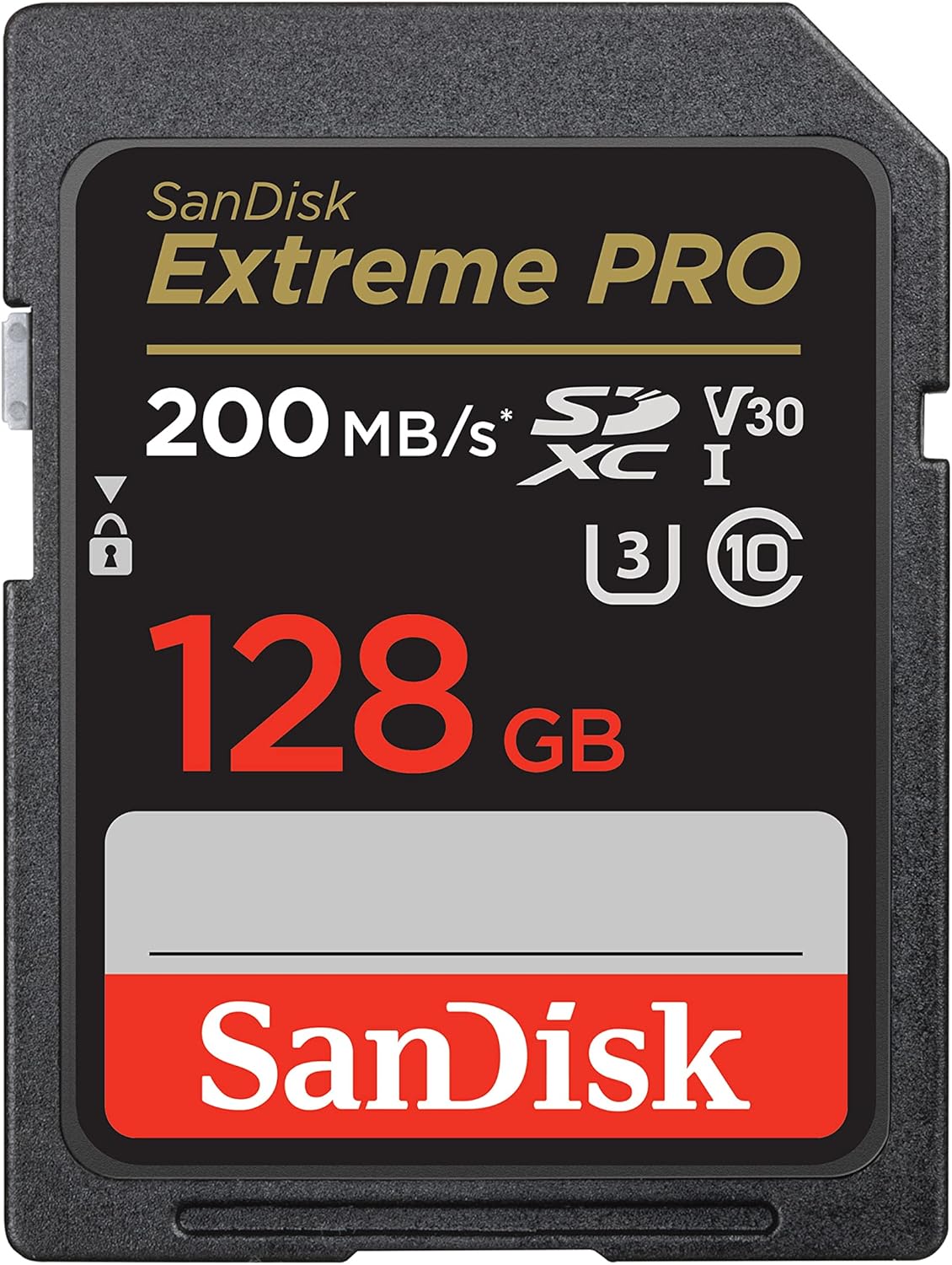 SanDisk 128GB Extreme PRO SDXC card, SD Card, V30 Memory Card, 4K UHD, up to 200 MB/s, SanDisk QuickFlow Technology, RescuePro Deluxe Data Recovery Software, UHS-I, Class 10, U3, V30