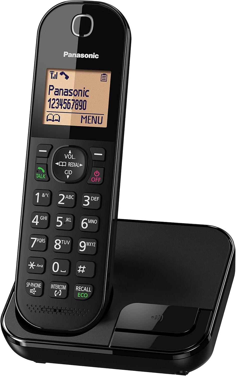 Panasonic Digital Cordless Phone with Nuisance Call Blocker, speakerphone and call waiting - Black