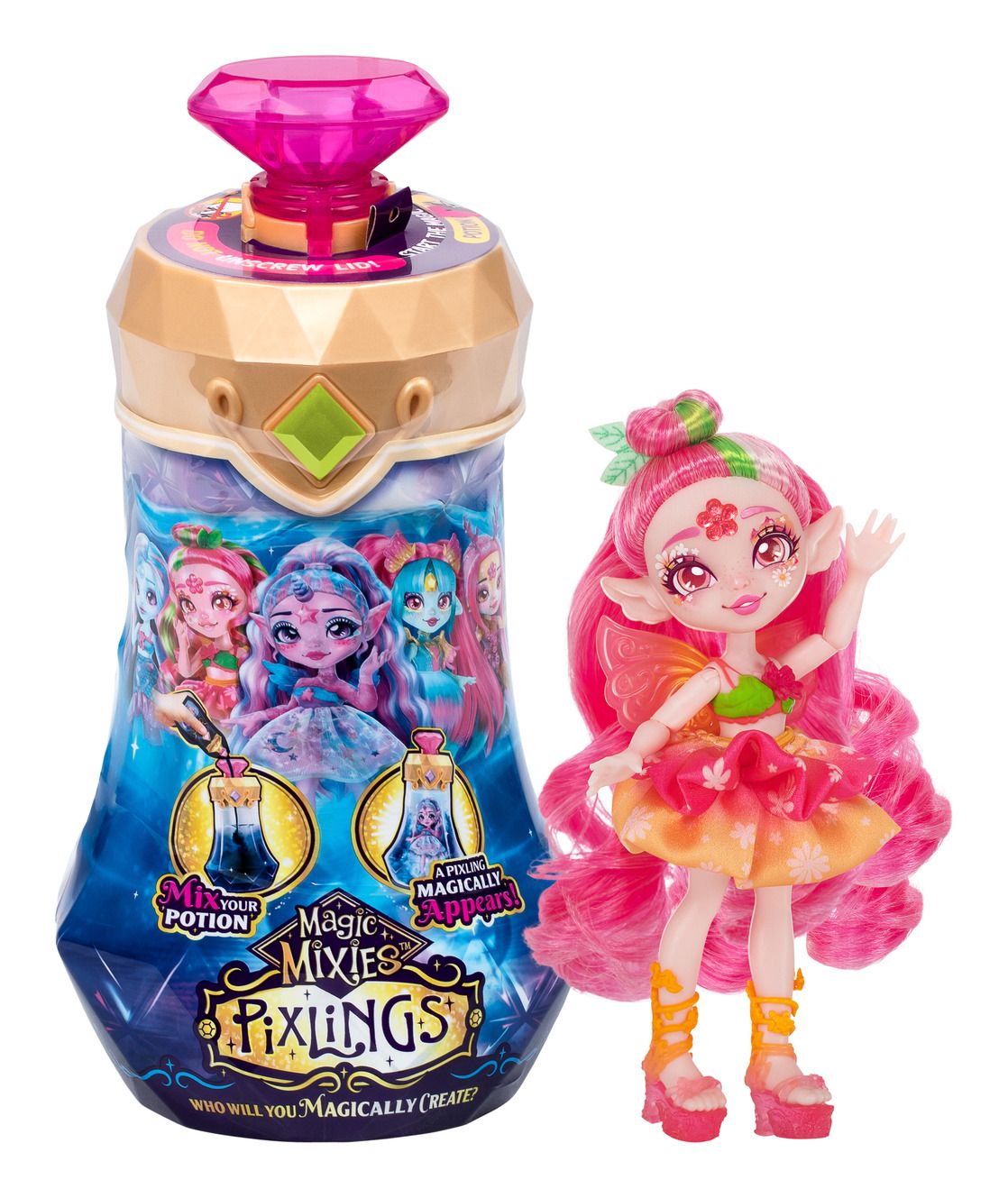 Magic Mixies Pixlings. Create And Mix A Magic Potion That Magically Reveals A Beautiful 6.5" Pixling Doll Inside A Potion Bottle - Who Will You Magically Create